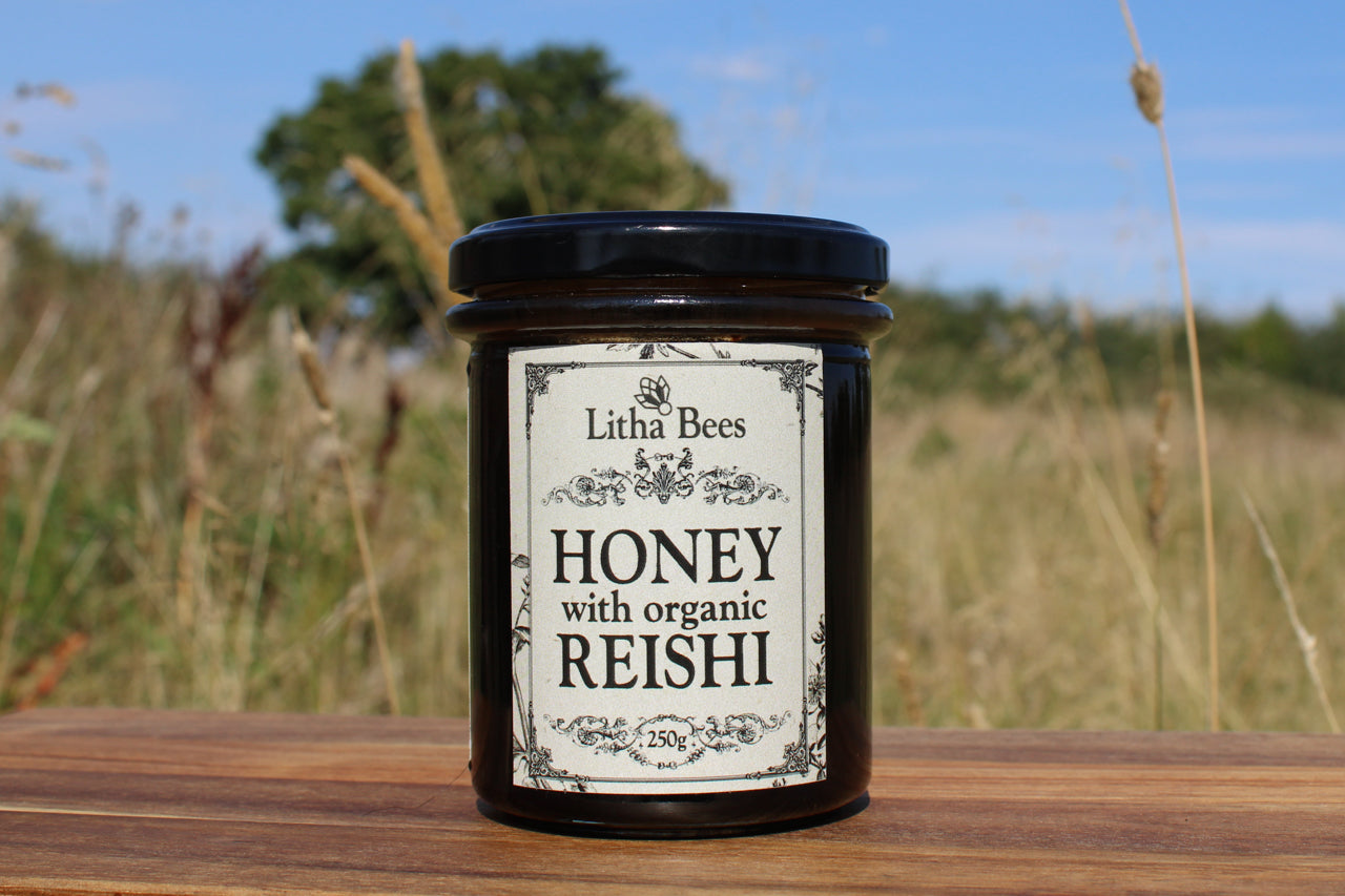 British Honey Infused with Organic Reishi Mushroom, 250g
