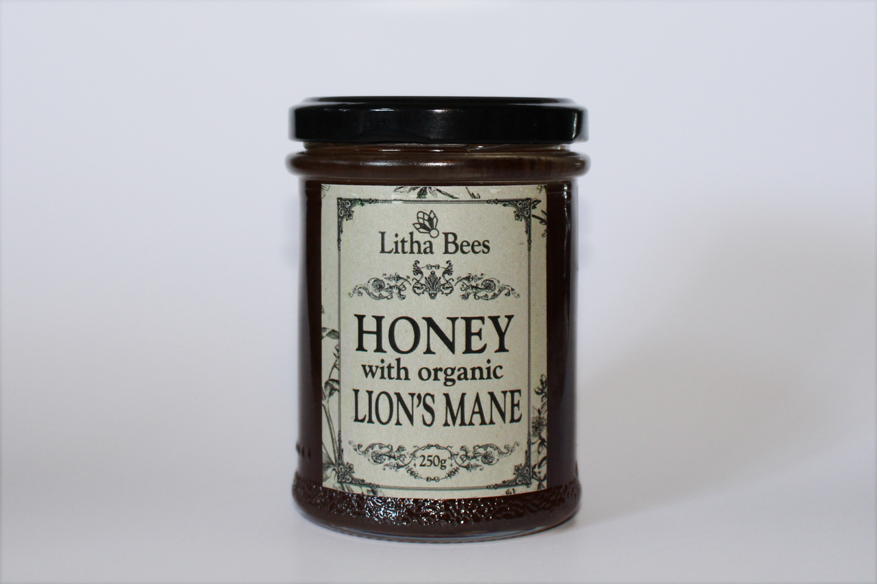 British Honey Infused with Organic Lion's Mane Mushroom, 250g