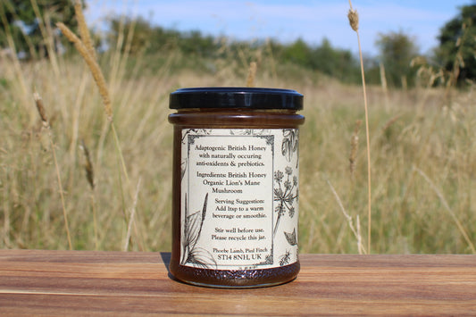British Honey Infused with Organic Lion's Mane Mushroom, 250g