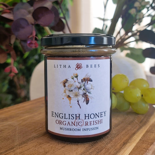 English Honey Infused with Organic Reishi Mushroom, 250g