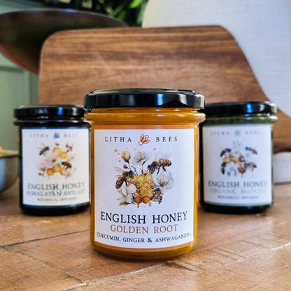 English Honey Infused with Curcumin, Ginger & Ashwagandha 250g