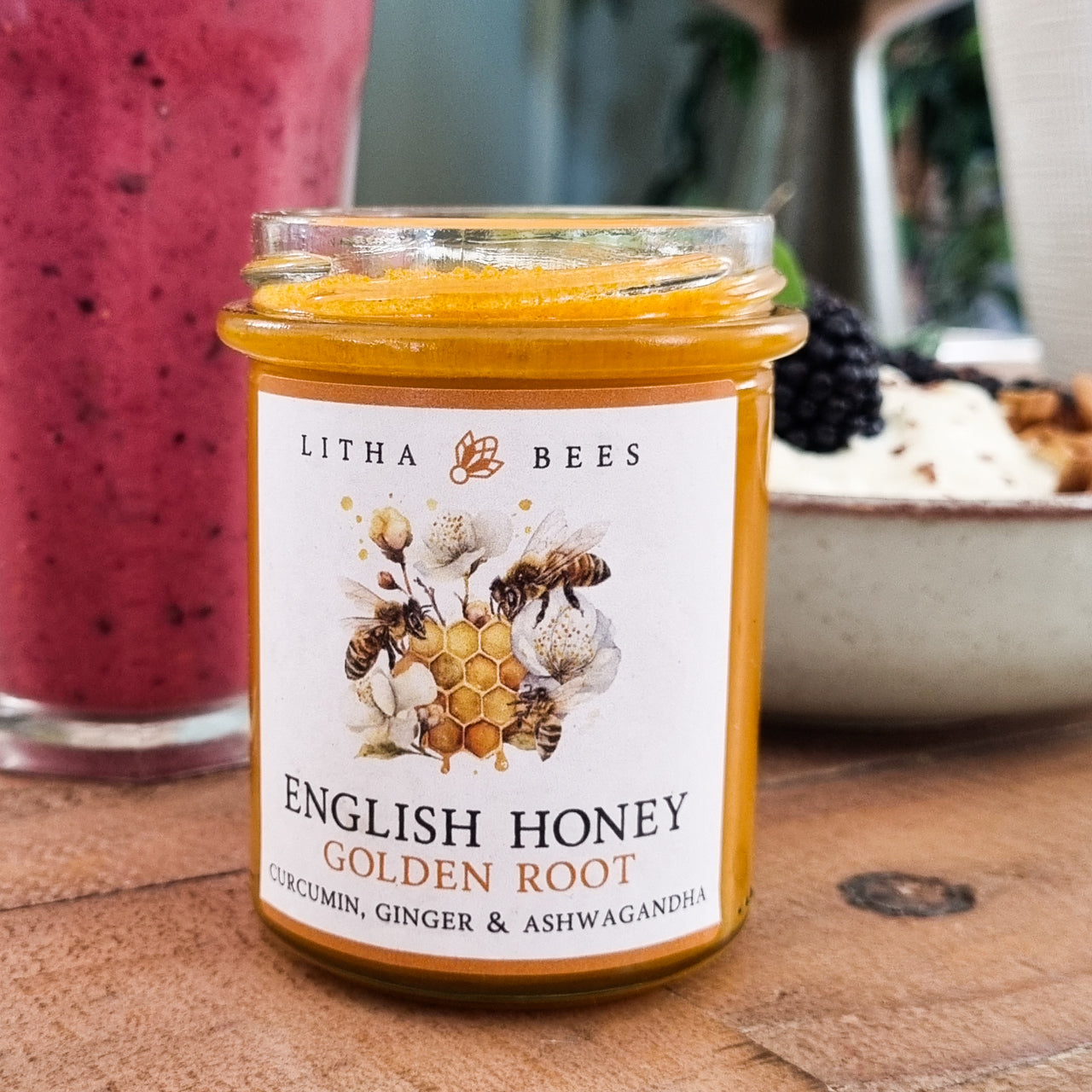 English Honey Infused with Curcumin, Ginger & Ashwagandha 250g