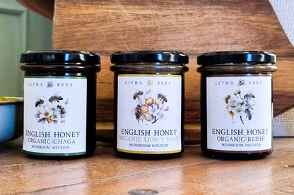 Gift Set of 3  Organic Mushroom Honeys