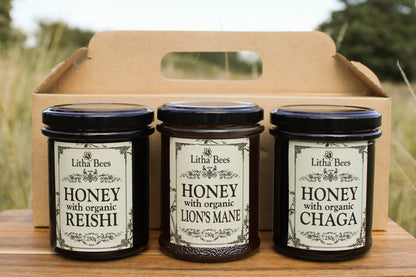 Gift Set of 3 Mushroom Honeys